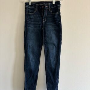 American Eagle Outfitters Women's Dark Blue Jeans